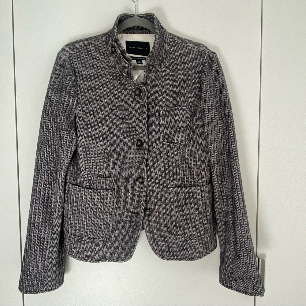 Vintage Banana Republic Herringbone Wool Jacket